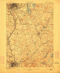 Manchester New Hampshire Historical topographic map, 1:62500 scale, 15 X 15 Minute, Year 1905