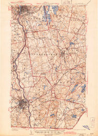 Manchester New Hampshire Historical topographic map, 1:62500 scale, 15 X 15 Minute, Year 1941