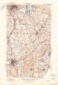 Manchester New Hampshire Historical topographic map, 1:62500 scale, 15 X 15 Minute, Year 1941