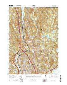 Manchester North New Hampshire Current topographic map, 1:24000 scale, 7.5 X 7.5 Minute, Year 2015