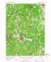 Milford New Hampshire Historical topographic map, 1:62500 scale, 15 X 15 Minute, Year 1953