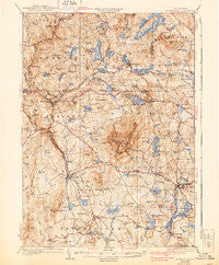 Monadnock New Hampshire Historical topographic map, 1:62500 scale, 15 X 15 Minute, Year 1936