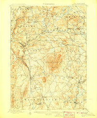 Monadnock New Hampshire Historical topographic map, 1:62500 scale, 15 X 15 Minute, Year 1898