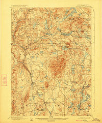 Monadnock New Hampshire Historical topographic map, 1:62500 scale, 15 X 15 Minute, Year 1898