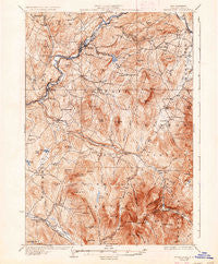 Moosilauke New Hampshire Historical topographic map, 1:62500 scale, 15 X 15 Minute, Year 1932