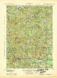 Mt. Pawtuckaway New Hampshire Historical topographic map, 1:62500 scale, 15 X 15 Minute, Year 1944