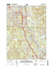 Nashua South New Hampshire Current topographic map, 1:24000 scale, 7.5 X 7.5 Minute, Year 2015