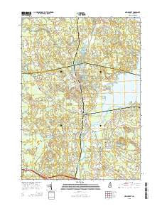 Newmarket New Hampshire Current topographic map, 1:24000 scale, 7.5 X 7.5 Minute, Year 2015