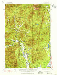 North Conway New Hampshire Historical topographic map, 1:62500 scale, 15 X 15 Minute, Year 1942