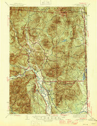 North Conway New Hampshire Historical topographic map, 1:62500 scale, 15 X 15 Minute, Year 1945