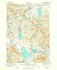 Ossipee Lake New Hampshire Historical topographic map, 1:62500 scale, 15 X 15 Minute, Year 1958