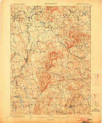 Peterboro New Hampshire Historical topographic map, 1:62500 scale, 15 X 15 Minute, Year 1900