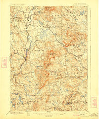 Peterboro New Hampshire Historical topographic map, 1:62500 scale, 15 X 15 Minute, Year 1900