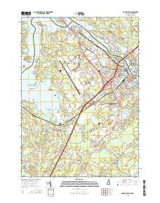 Portsmouth New Hampshire Current topographic map, 1:24000 scale, 7.5 X 7.5 Minute, Year 2015