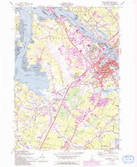 Portsmouth New Hampshire Historical topographic map, 1:24000 scale, 7.5 X 7.5 Minute, Year 1956