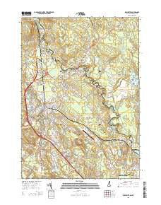 Rochester New Hampshire Current topographic map, 1:24000 scale, 7.5 X 7.5 Minute, Year 2015