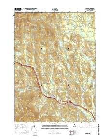 Warner New Hampshire Current topographic map, 1:24000 scale, 7.5 X 7.5 Minute, Year 2015