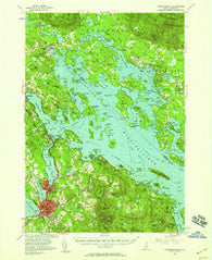 Winnipesaukee New Hampshire Historical topographic map, 1:62500 scale, 15 X 15 Minute, Year 1956