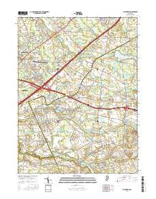 Allentown New Jersey Current topographic map, 1:24000 scale, 7.5 X 7.5 Minute, Year 2016