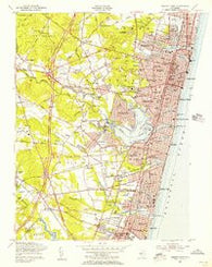 Asbury Park New Jersey Historical topographic map, 1:24000 scale, 7.5 X 7.5 Minute, Year 1954