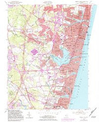Asbury Park New Jersey Historical topographic map, 1:24000 scale, 7.5 X 7.5 Minute, Year 1954