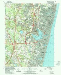 Asbury Park New Jersey Historical topographic map, 1:24000 scale, 7.5 X 7.5 Minute, Year 1989