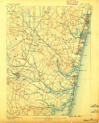 Asbury Park New Jersey Historical topographic map, 1:62500 scale, 15 X 15 Minute, Year 1888