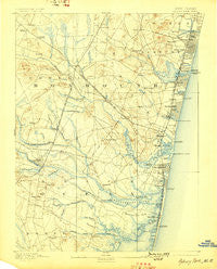 Asbury Park New Jersey Historical topographic map, 1:62500 scale, 15 X 15 Minute, Year 1893