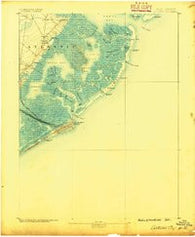 Atlantic City New Jersey Historical topographic map, 1:62500 scale, 15 X 15 Minute, Year 1887