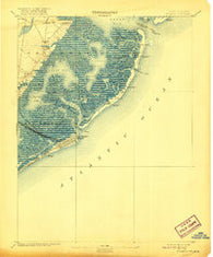 Atlantic City New Jersey Historical topographic map, 1:62500 scale, 15 X 15 Minute, Year 1894