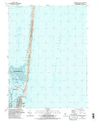 Barnegat Light New Jersey Historical topographic map, 1:24000 scale, 7.5 X 7.5 Minute, Year 1989