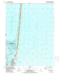 Barnegat Light New Jersey Historical topographic map, 1:24000 scale, 7.5 X 7.5 Minute, Year 1989