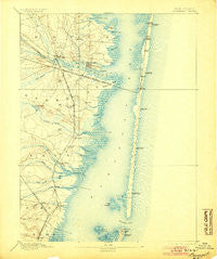 Barnegat New Jersey Historical topographic map, 1:62500 scale, 15 X 15 Minute, Year 1898