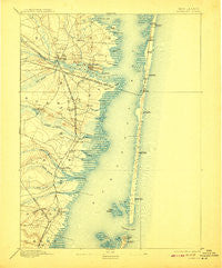 Barnegat New Jersey Historical topographic map, 1:62500 scale, 15 X 15 Minute, Year 1898