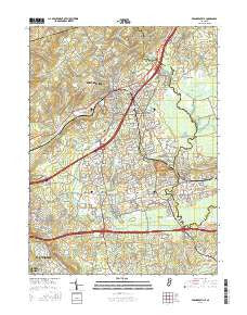 Bernardsville New Jersey Current topographic map, 1:24000 scale, 7.5 X 7.5 Minute, Year 2016