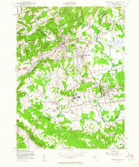 Bernardsville New Jersey Historical topographic map, 1:24000 scale, 7.5 X 7.5 Minute, Year 1954