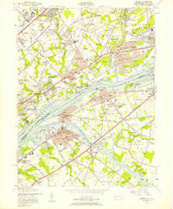 Beverly New Jersey Historical topographic map, 1:24000 scale, 7.5 X 7.5 Minute, Year 1955