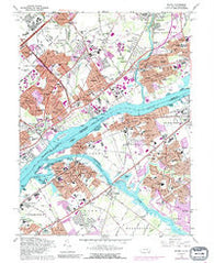 Beverly New Jersey Historical topographic map, 1:24000 scale, 7.5 X 7.5 Minute, Year 1966