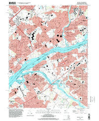 Beverly New Jersey Historical topographic map, 1:24000 scale, 7.5 X 7.5 Minute, Year 1995