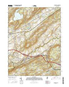 Bloomsbury New Jersey Current topographic map, 1:24000 scale, 7.5 X 7.5 Minute, Year 2016