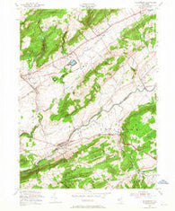 Bloomsbury New Jersey Historical topographic map, 1:24000 scale, 7.5 X 7.5 Minute, Year 1955