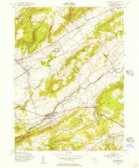 Bloomsbury New Jersey Historical topographic map, 1:24000 scale, 7.5 X 7.5 Minute, Year 1955