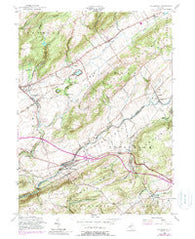 Bloomsbury New Jersey Historical topographic map, 1:24000 scale, 7.5 X 7.5 Minute, Year 1955