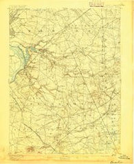 Bordentown New Jersey Historical topographic map, 1:62500 scale, 15 X 15 Minute, Year 1893