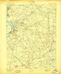 Bordentown New Jersey Historical topographic map, 1:62500 scale, 15 X 15 Minute, Year 1893