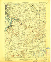 Bordentown New Jersey Historical topographic map, 1:62500 scale, 15 X 15 Minute, Year 1906