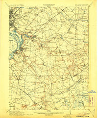 Bordentown New Jersey Historical topographic map, 1:62500 scale, 15 X 15 Minute, Year 1906