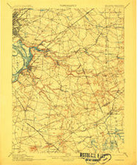 Bordentown New Jersey Historical topographic map, 1:62500 scale, 15 X 15 Minute, Year 1906