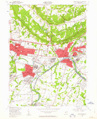 Bound Brook New Jersey Historical topographic map, 1:24000 scale, 7.5 X 7.5 Minute, Year 1955