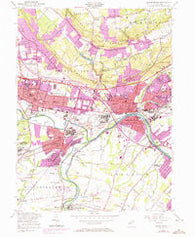 Bound Brook New Jersey Historical topographic map, 1:24000 scale, 7.5 X 7.5 Minute, Year 1955